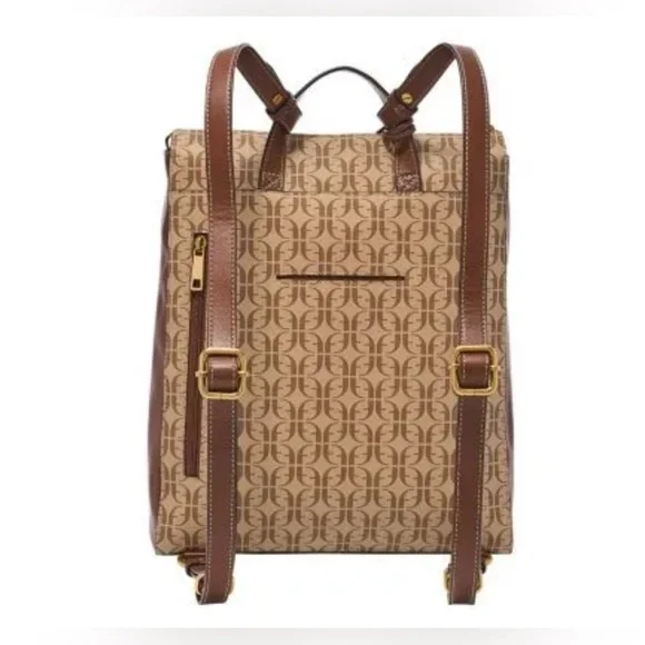 Fossil Elina Convertible Backpack Beige/Brown SHB2976268 brand new with tag - Picture 3 of 16